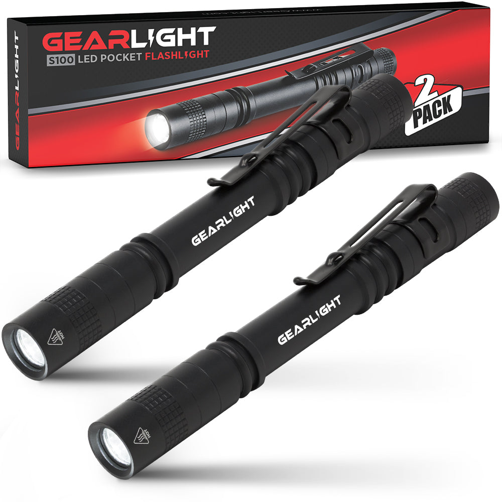 LED Flashlight Pack] [2 ComfortTac S100 GearLight Pocket –