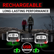 GearLight Rechargeable S500 LED Headlamp [2 Pack]