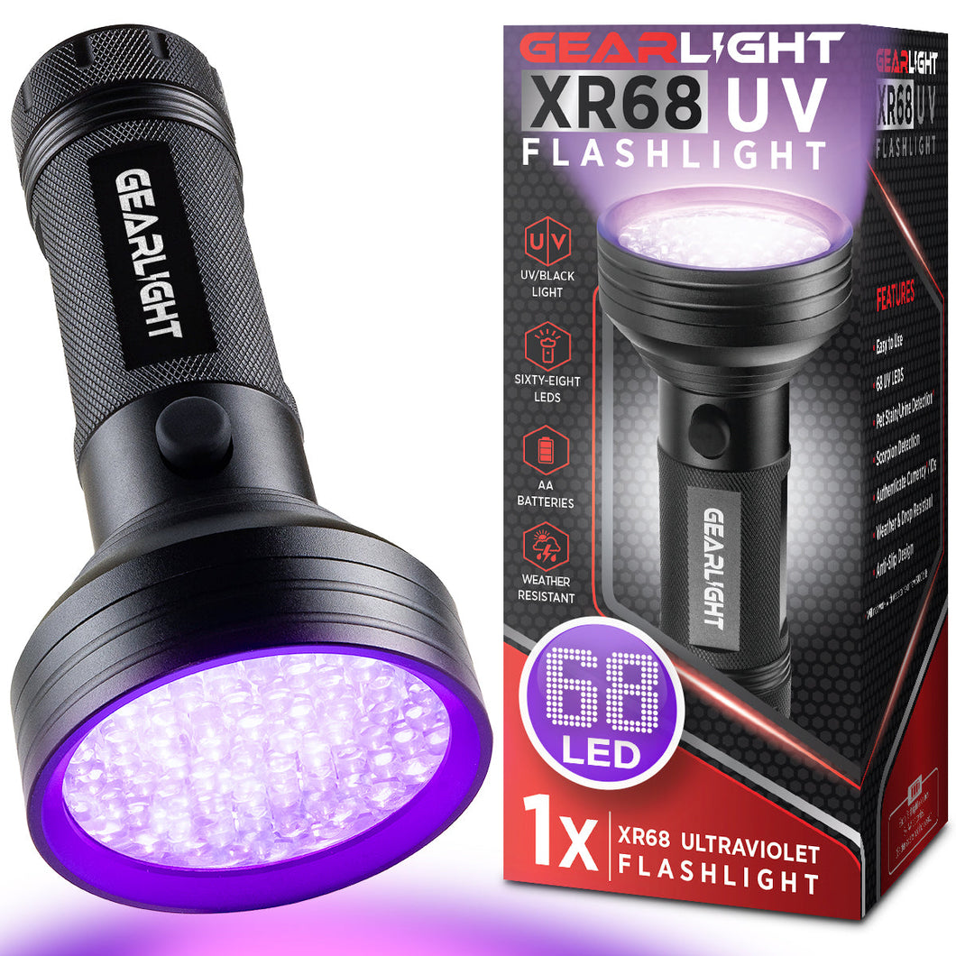 GearLight XR68 UV Black Light Flashlight