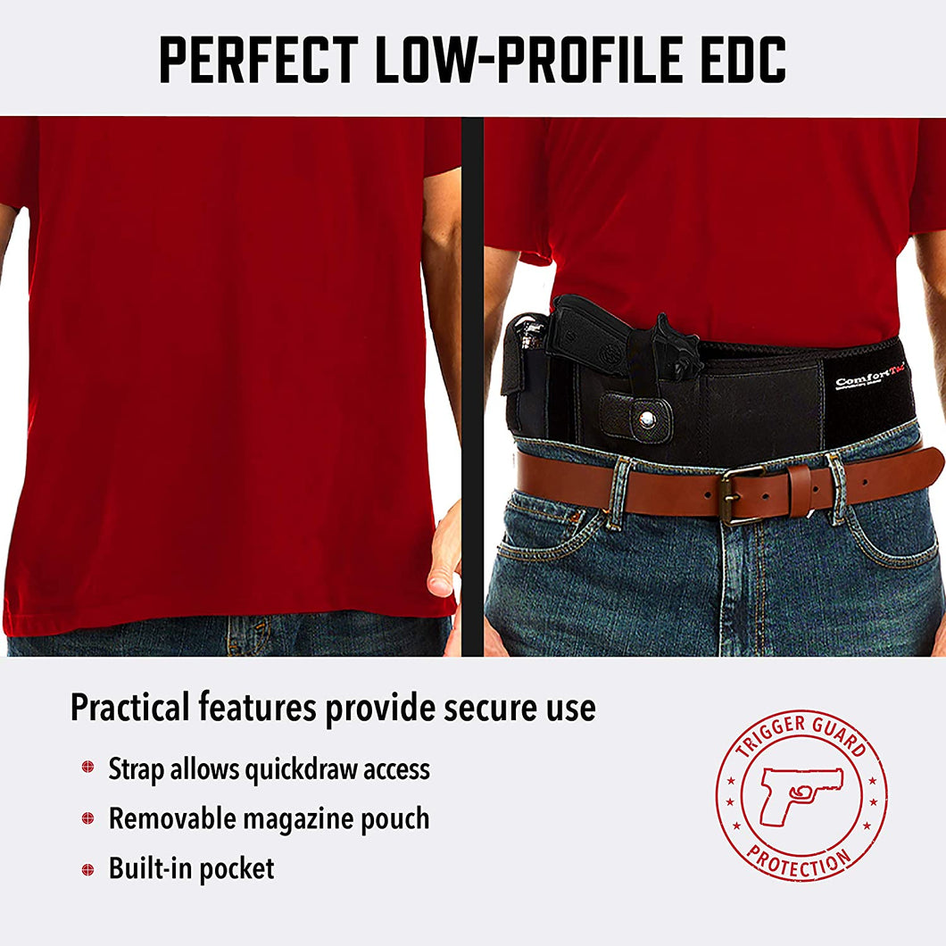 Tactical Elite Duty Ambidextrous Belly Band Holster for S&W Ruger LCP P32  FNX 45